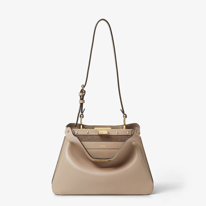fendi peekaboo i see u small leather shoulder bag